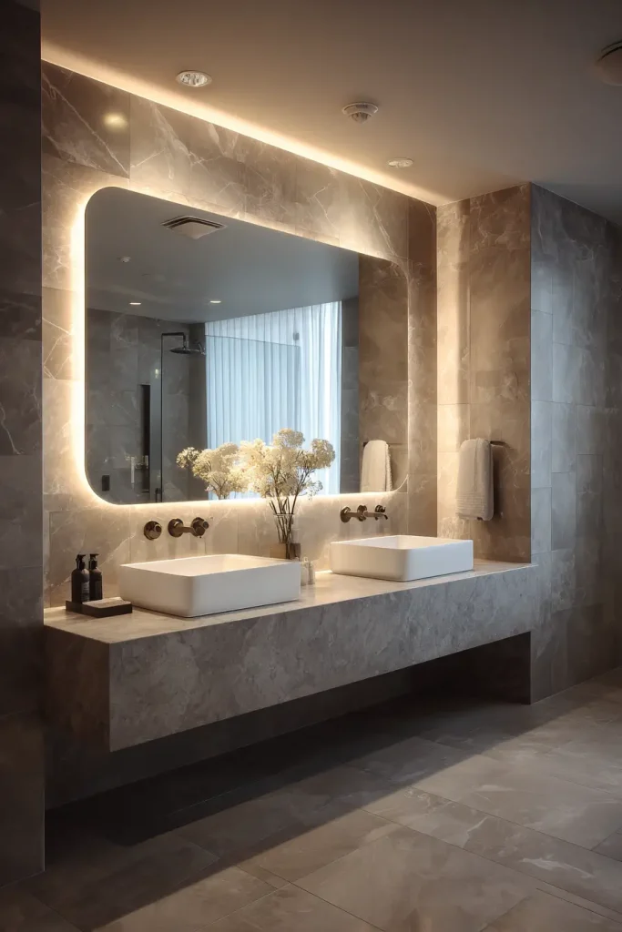 9. Floating LED Mirrors