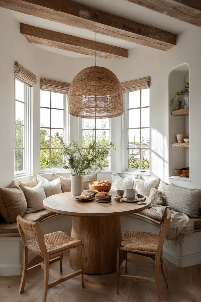 9. Round Table with Bench Seating