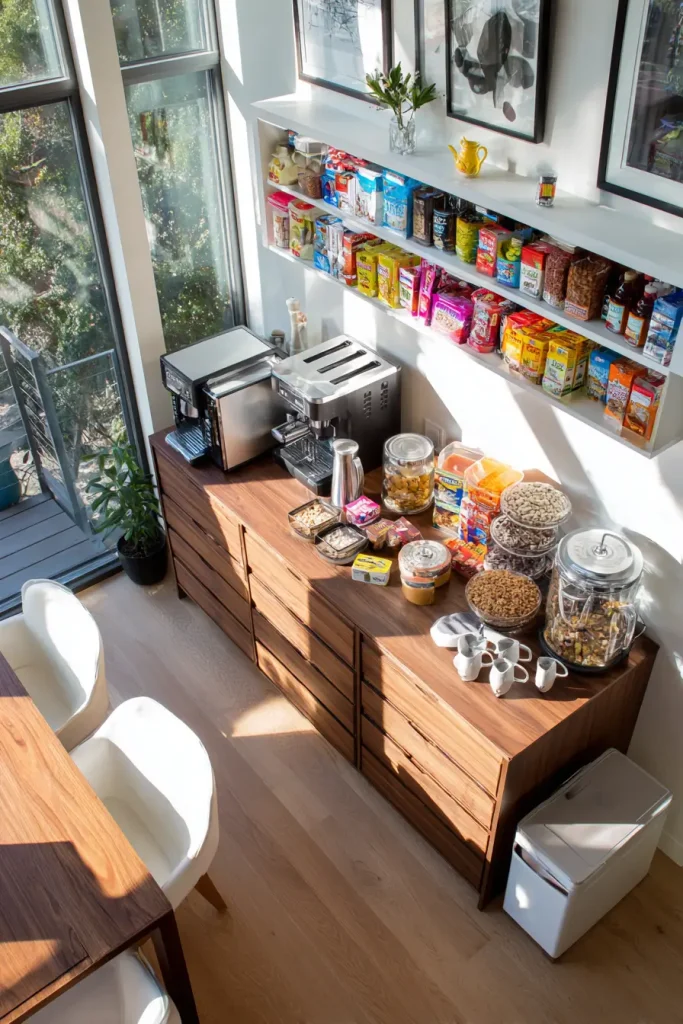 A Buffet Sideboard as Pantry Storage