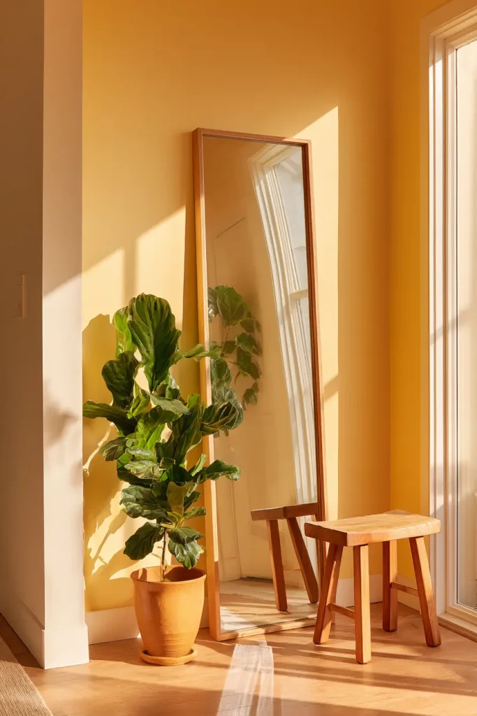A Leaning Mirror That Makes Any Entryway Feel Bigger