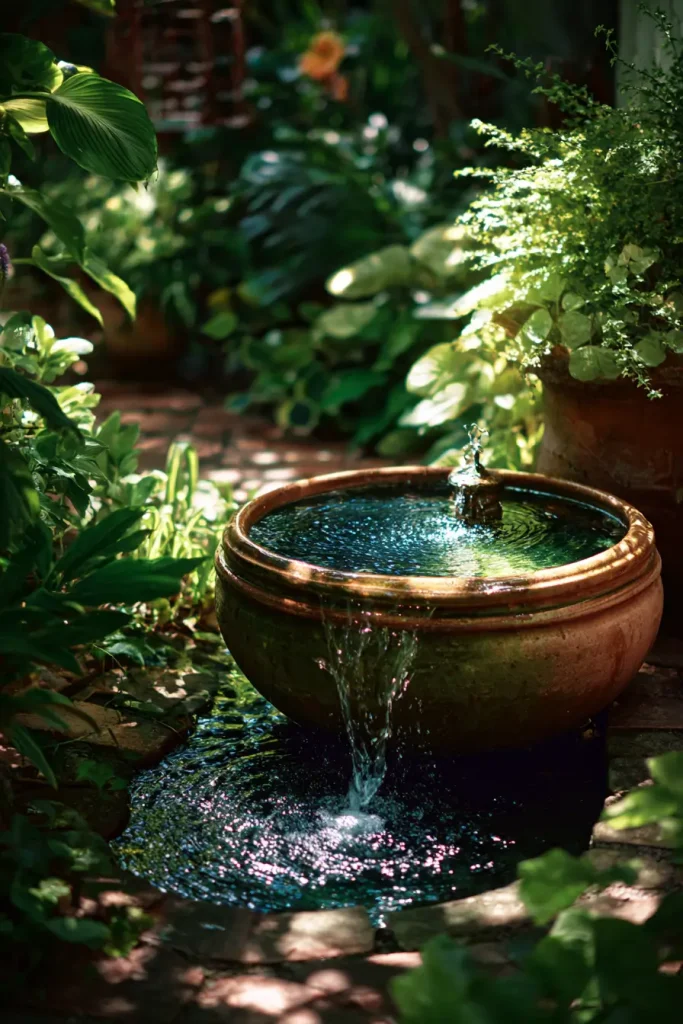 Add a Solar Powered Water Feature