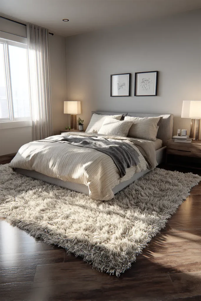 Area Rugs Cover Bad Floors and Define the Room