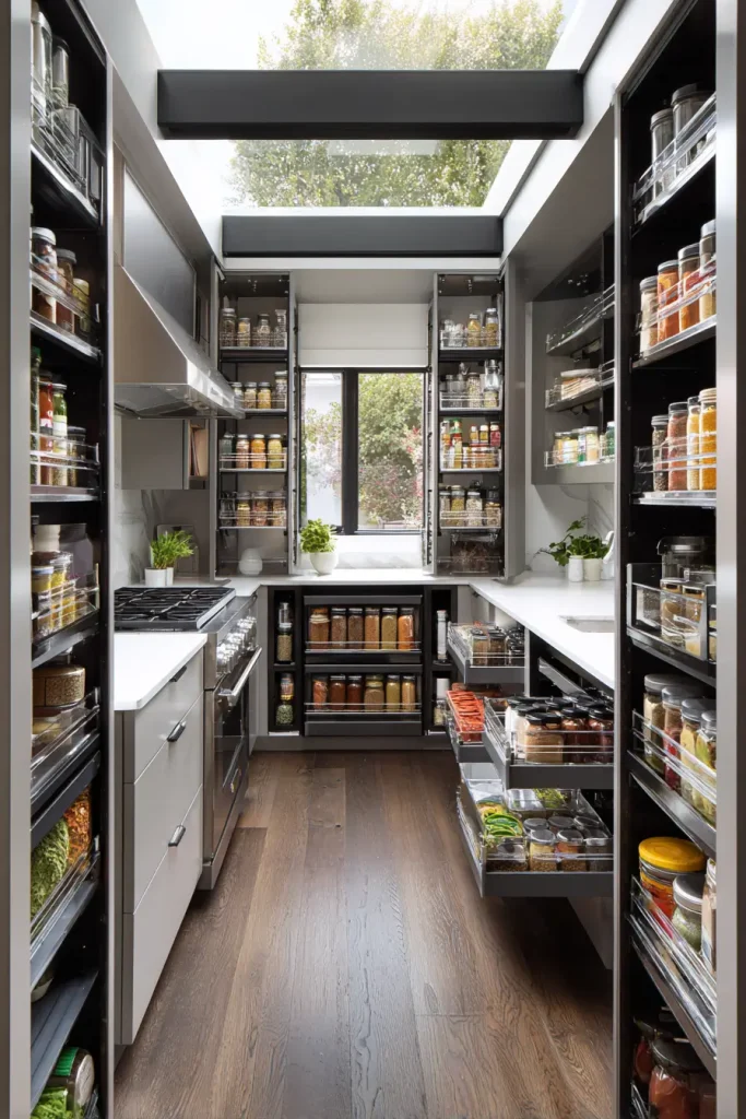 Build a Shared Spice and Pantry Wall Between Both Zones