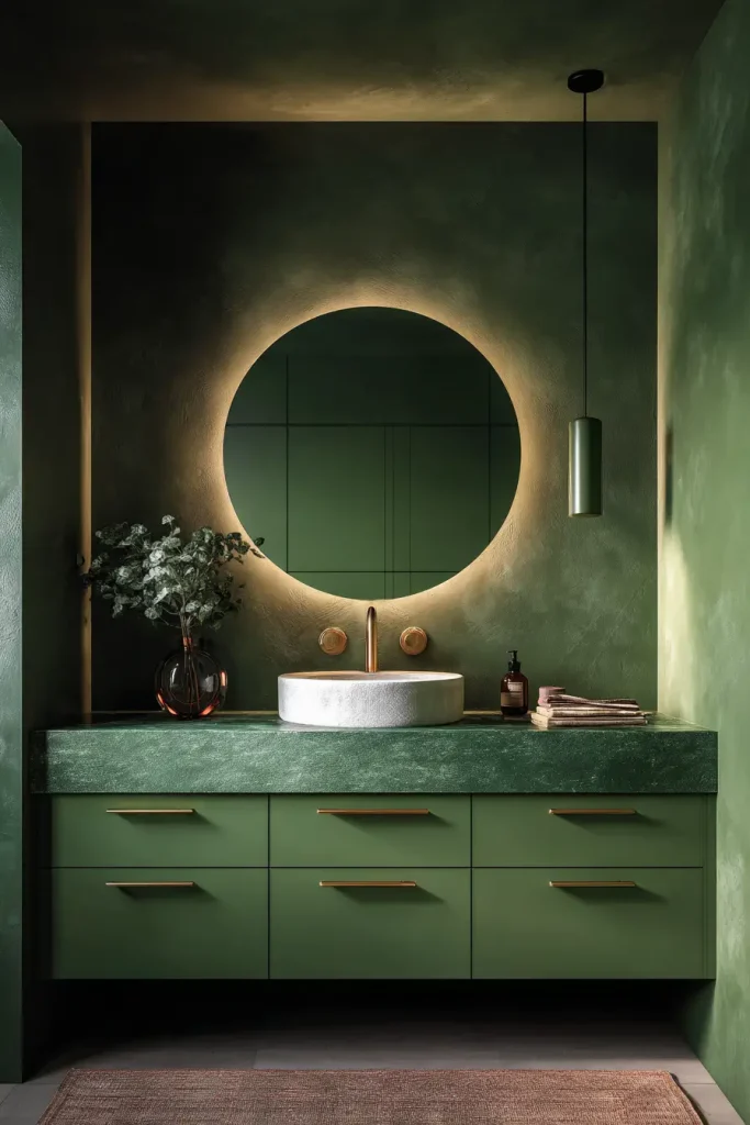 Color Drenching Bathrooms