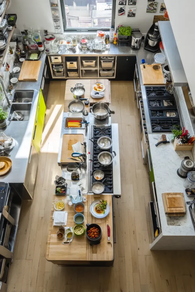 Create a "Clean Cook" Zone and a "Mess Cook" Zone