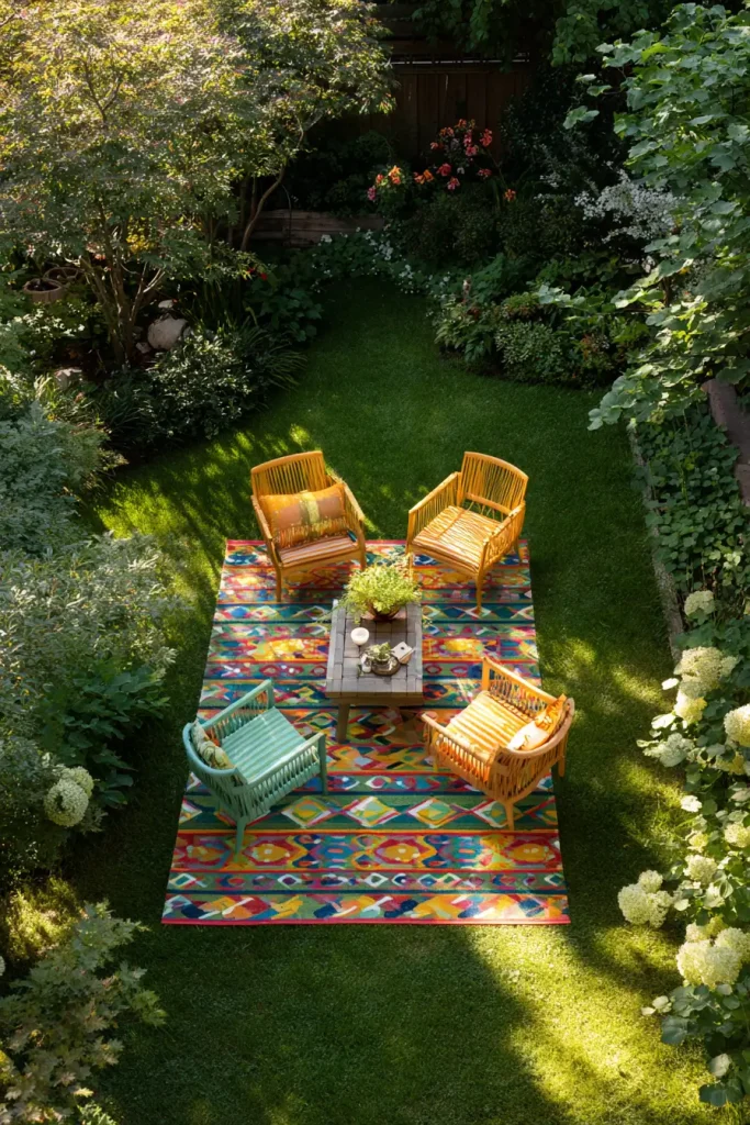 Define Zones With an Outdoor Rug