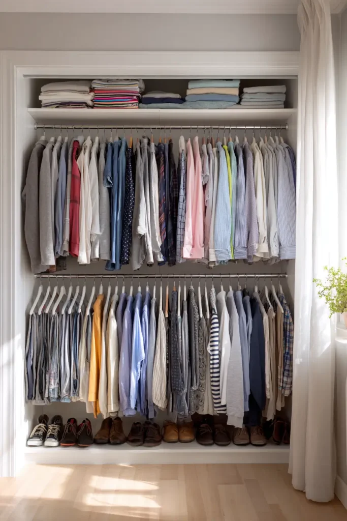 Double Your Hanging Space for Free