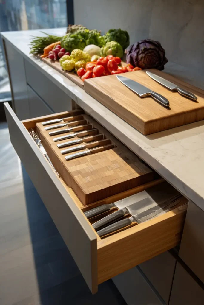 Give Each Cook Their Own Cutting Board Pull-Out Drawer