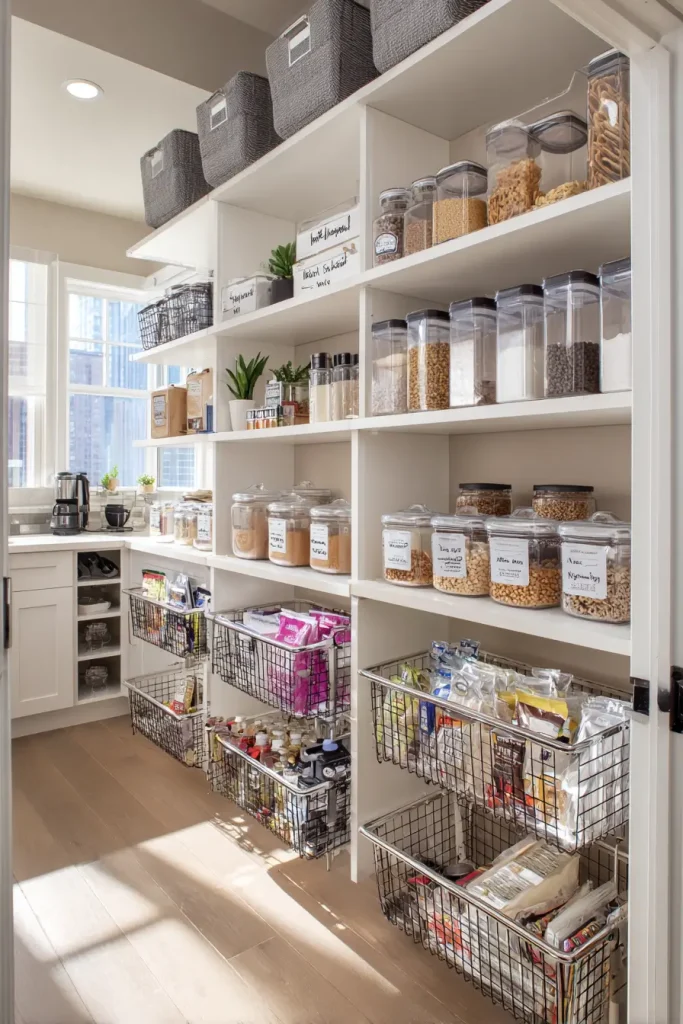 Hang Baskets Under Your Shelves