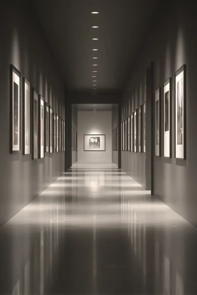 Hang a linear gallery