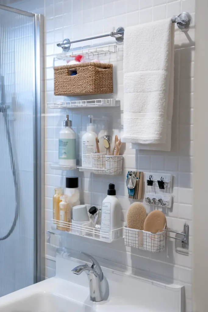 How to Add Storage to Walls Without Drilling a Single Hole