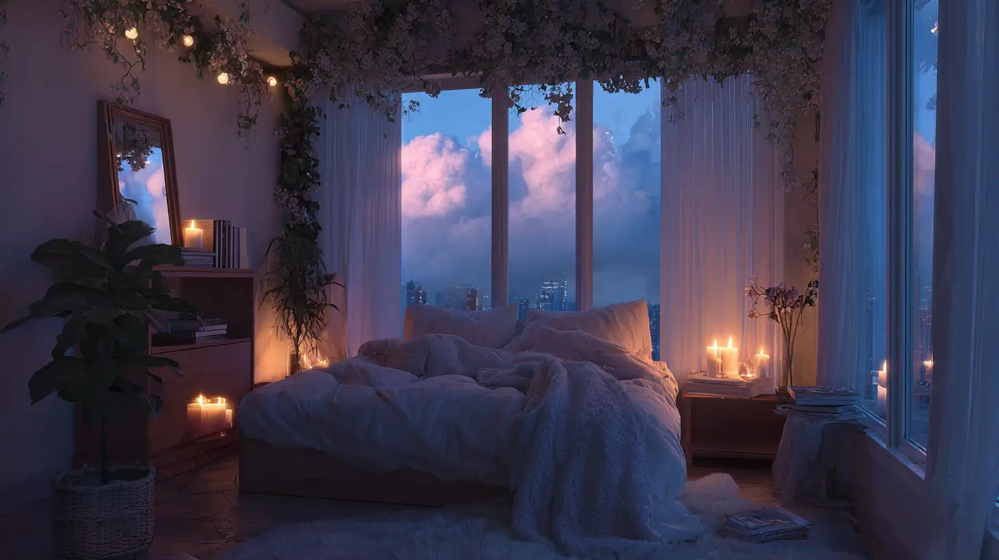 How to Create a Cozy Night Bedroom Aesthetic with Cloudy Evening Vibes