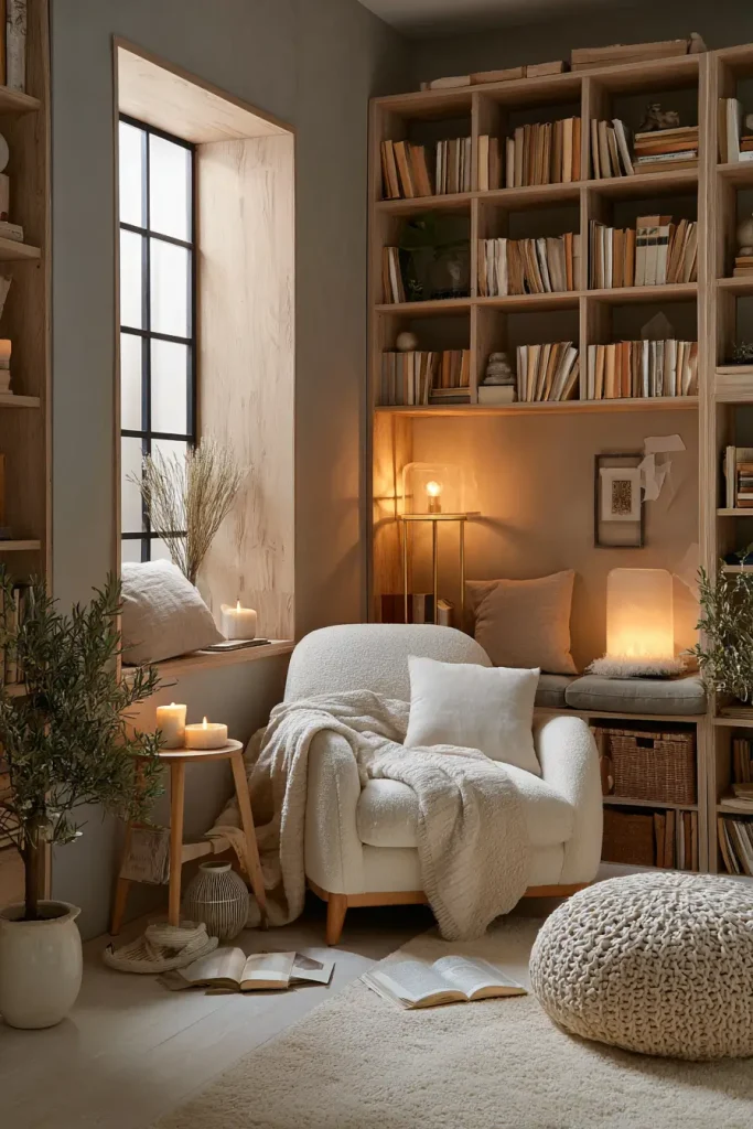How to Design a Basement Library + Reading Lounge