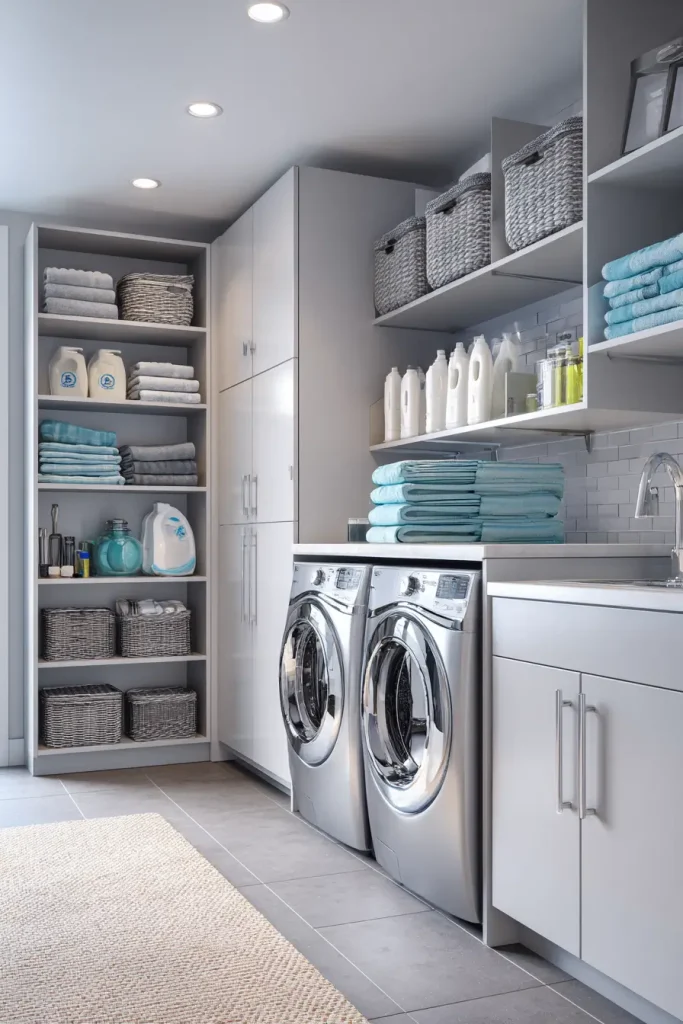 How to Set Up a Laundry Room + Storage Center