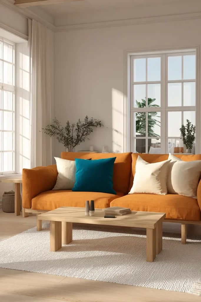 Warm White Walls With Blonde Wood Floors or Furniture