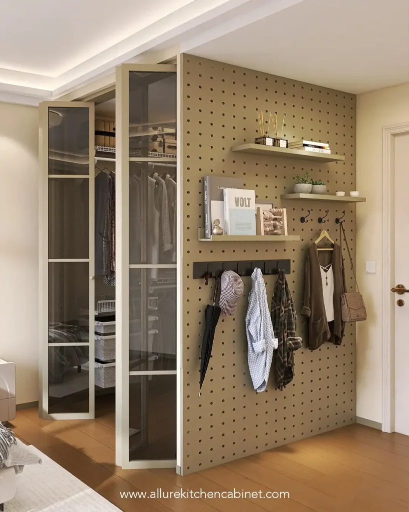 Idea 14: Hang a Pegboard to Organize and Decorate at the Same Time