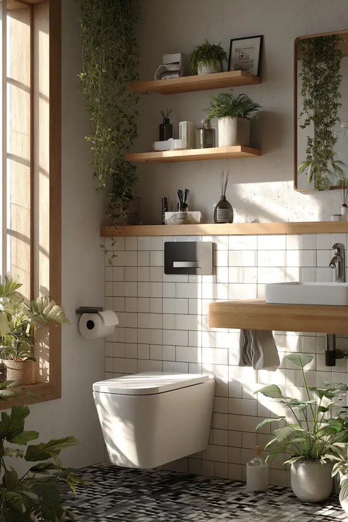 Install a Toilet Paper Holder with Shelf