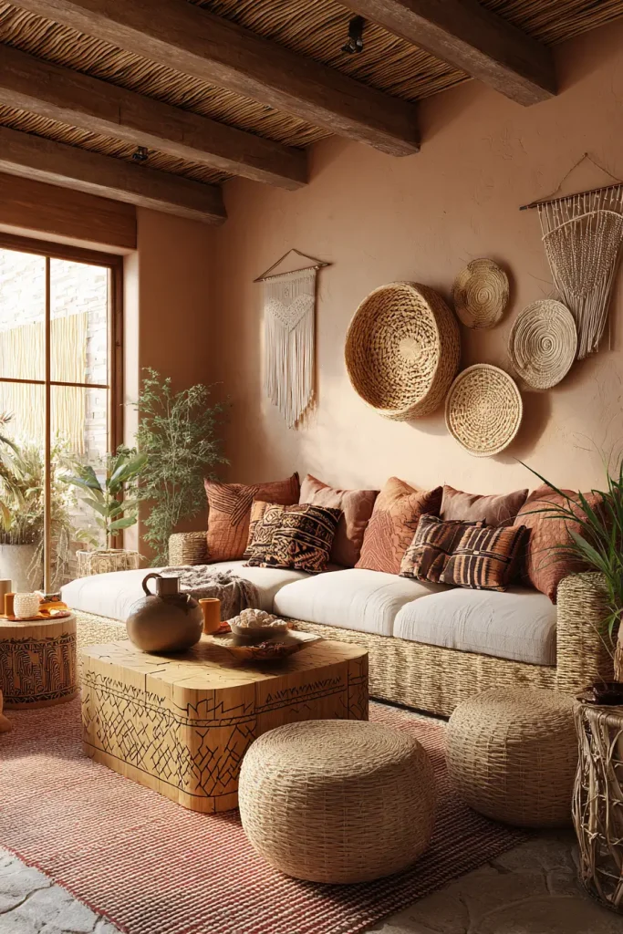 Natural Textures That Define Afrohemian Living Rooms