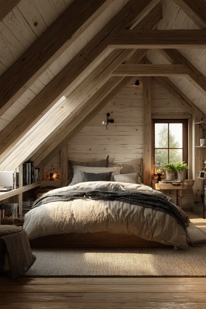 Panel the Slope with Shiplap or Wood Boards