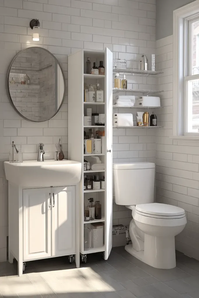 Slim Rolling Cabinets