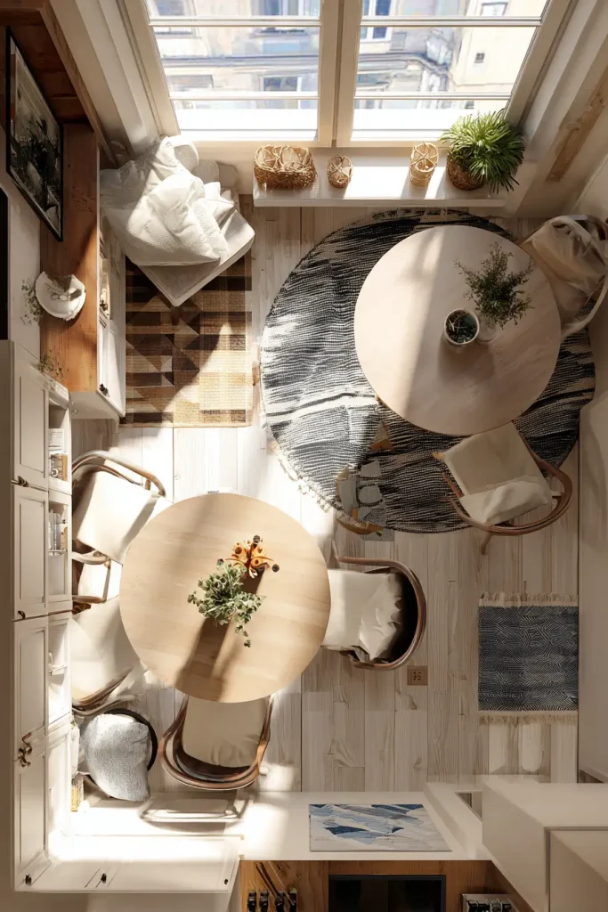 Space-Saving Round Table Layout Ideas