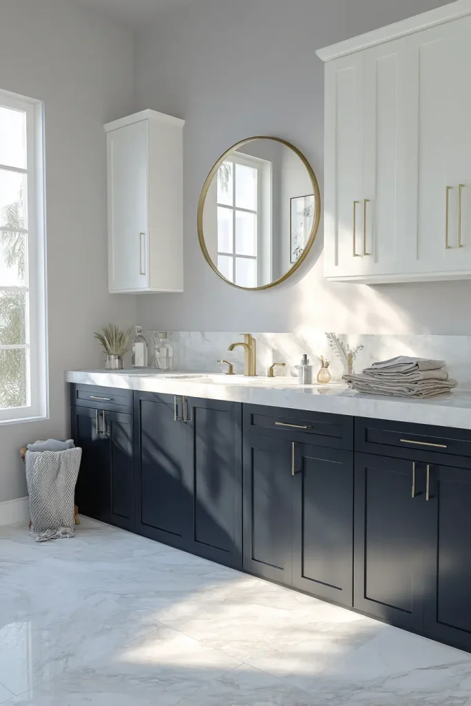 Two Tone Bathroom Cabinets