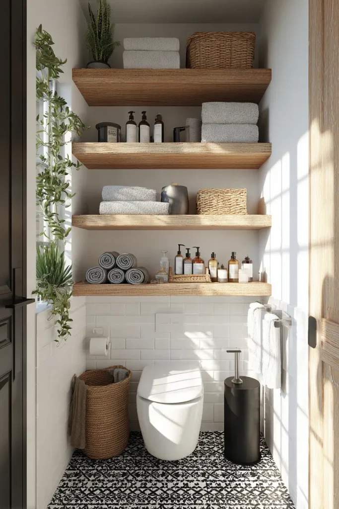 Use Vertical Storage Above the Toilet