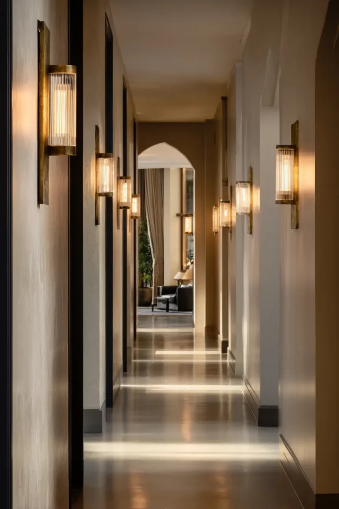 Wall sconces at eye level