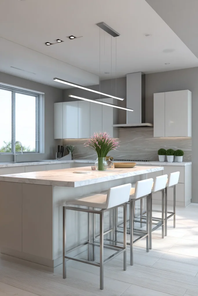 10. Choose sturdy stools or seating with simple lines