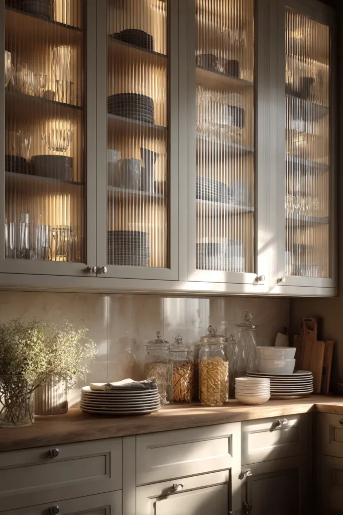 10. Glass front cabinets are back in a smarter way