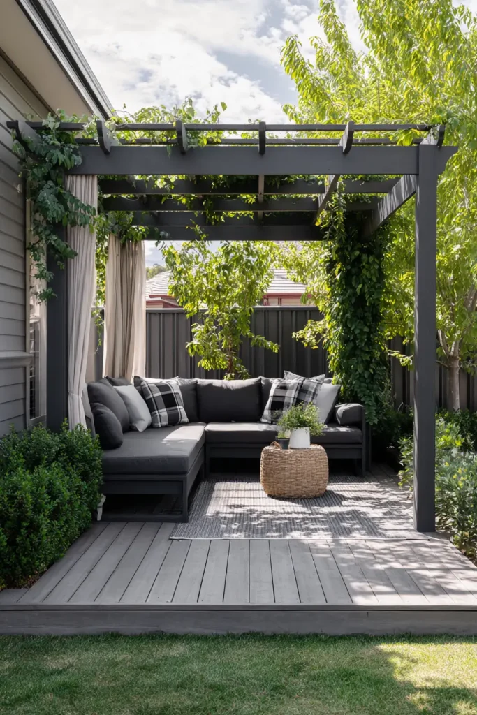 11. Grey with Wood Trim