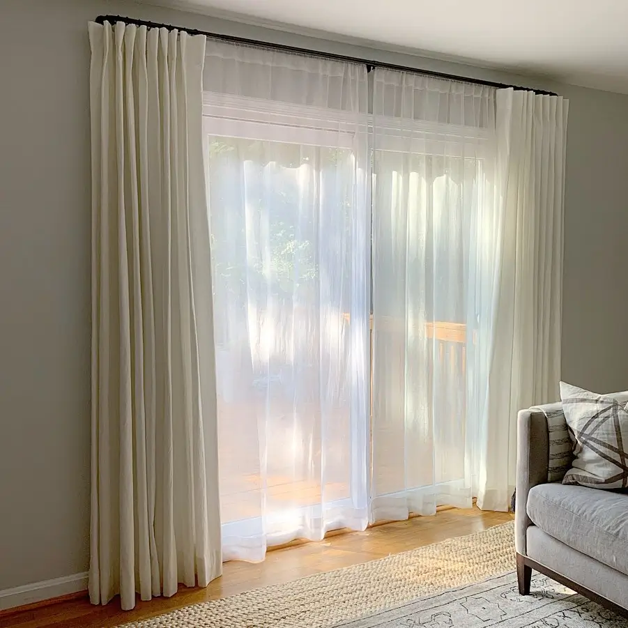 11. The Budget-Friendly Hack: High & Wide IKEA Drapes + Cordless Blinds