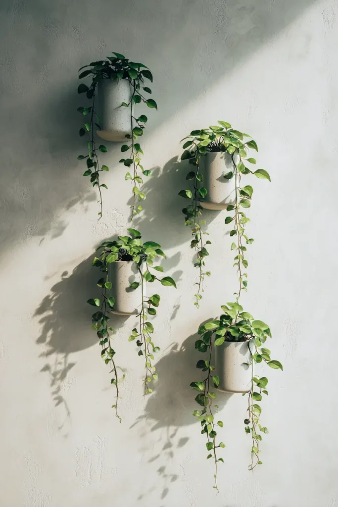 11. Use Wall Mounted Planters With Trailing Plants