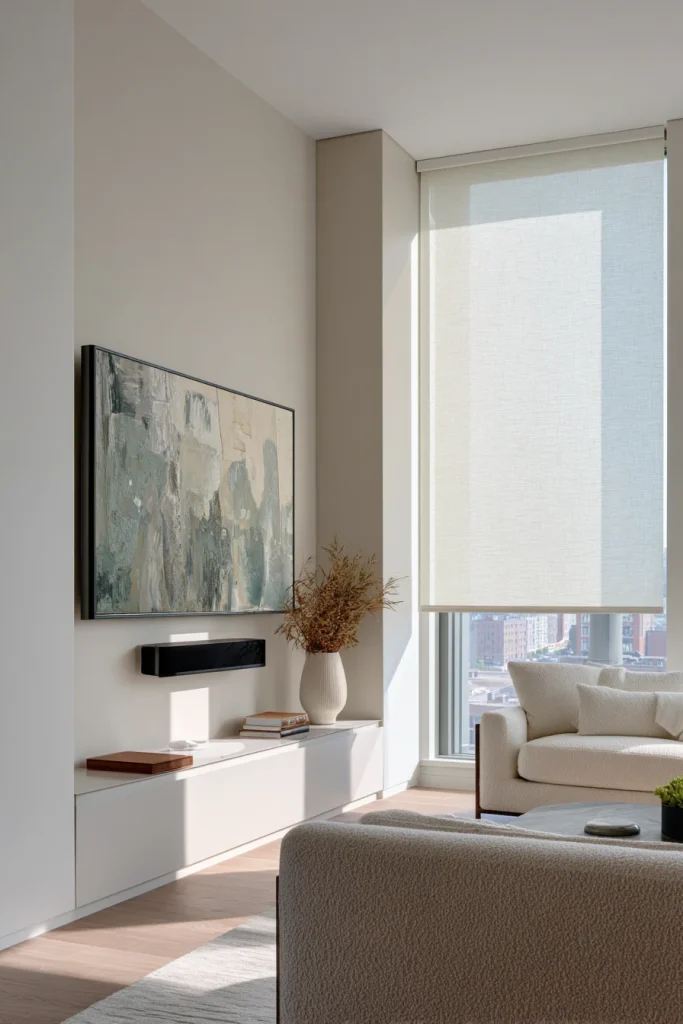 12. TV Hidden Behind Motorized Art