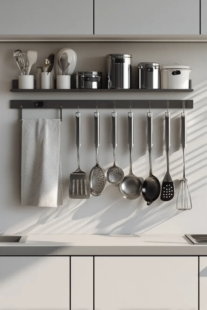 12. Use hooks or rails for everyday tools