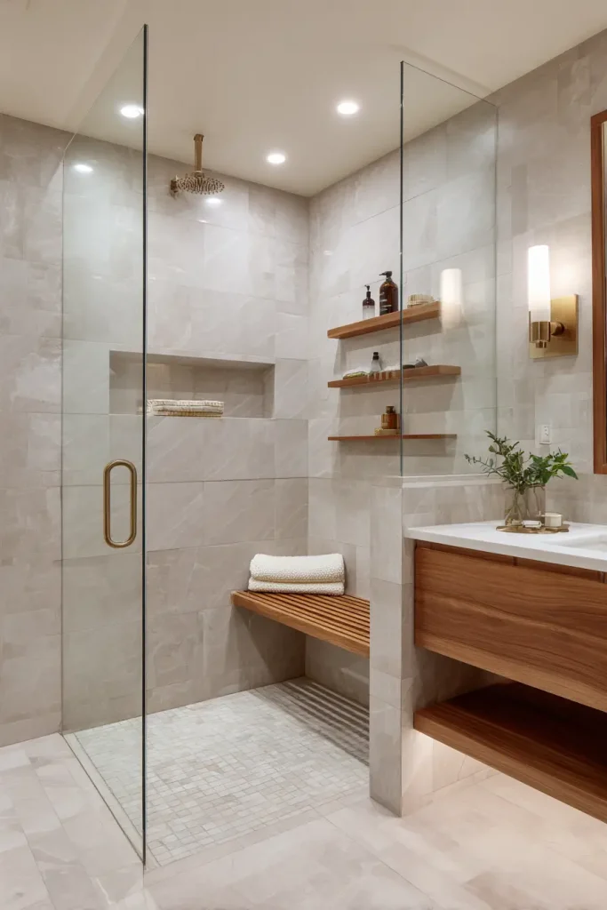 13. Built in niches make showers look custom