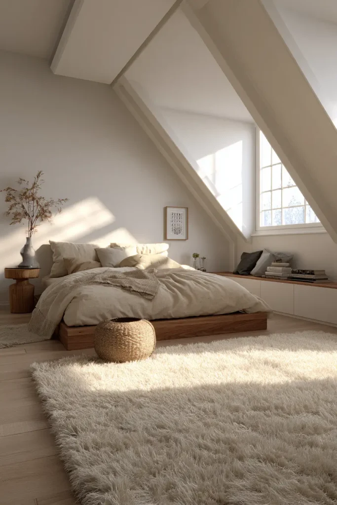 13. Define the Bed Area with Rugs