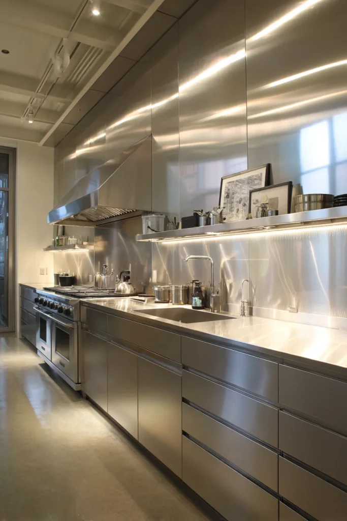 13. Stainless Steel "Continuous" (Commercial + Minimalist)