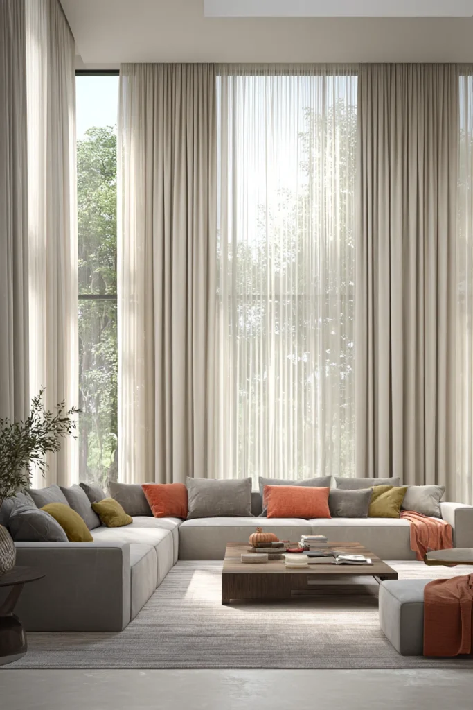 13. Use curtains to make the room feel softer