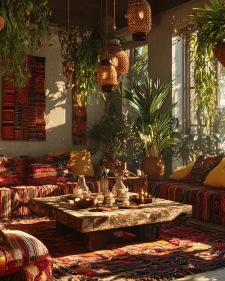 15 Afrohemian Home Decor Ideas with African Prints and Plants
