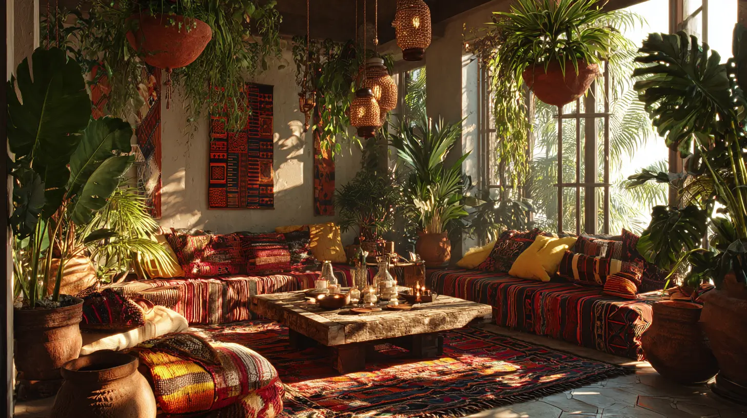 15 Afrohemian Home Decor Ideas with African Prints and Plants