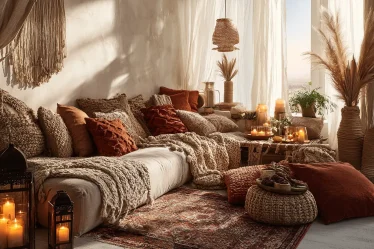 15 Boho Living Room Ideas with Warm Layered Textures (2026 Guide)
