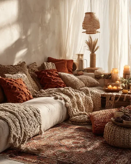 15 Boho Living Room Ideas with Warm Layered Textures (2026 Guide)