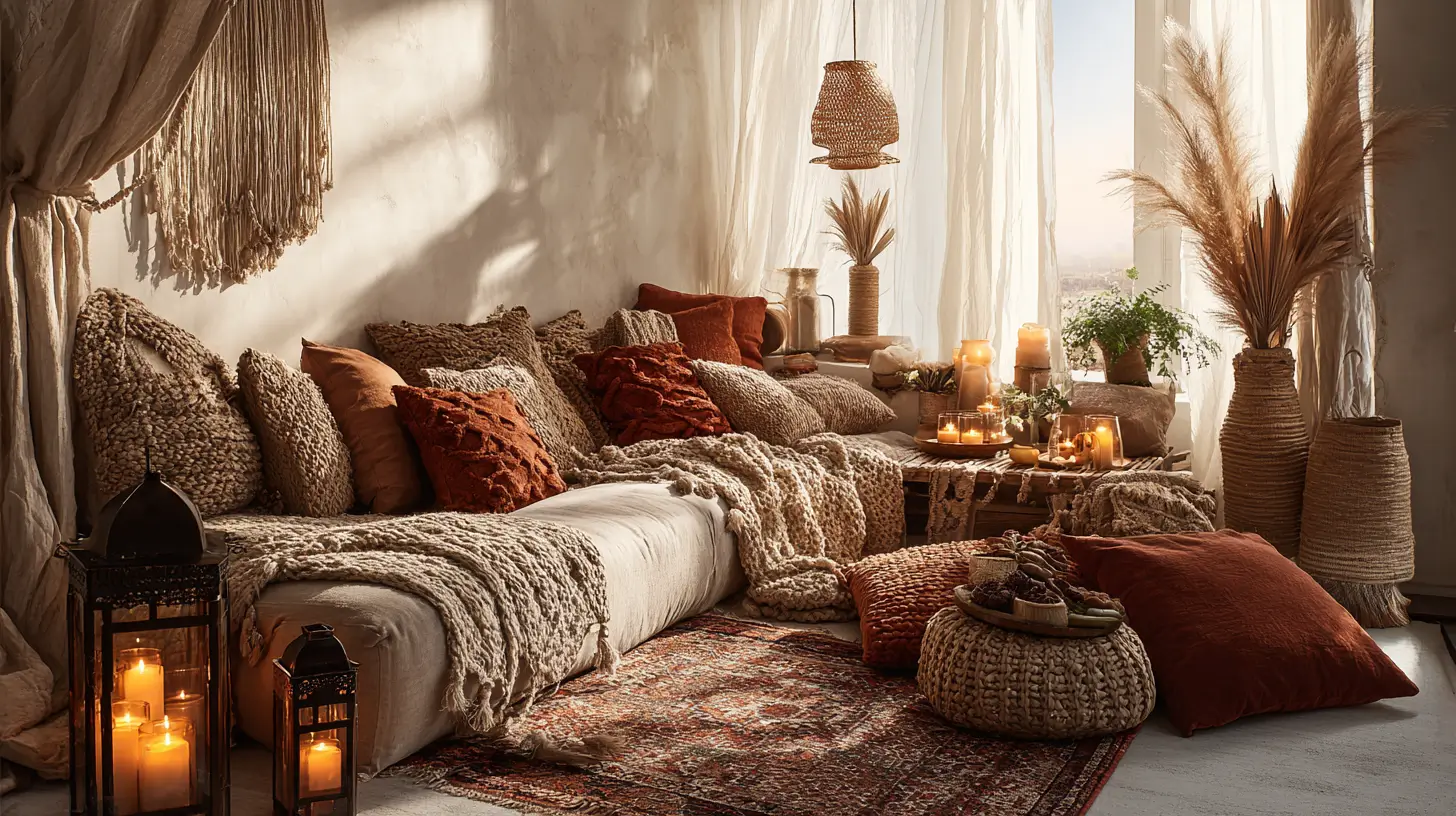 15 Boho Living Room Ideas with Warm Layered Textures (2026 Guide)