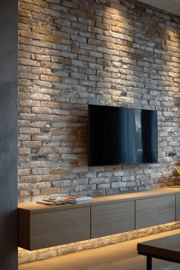 15. DIY Brick or Stone Veneer Wall