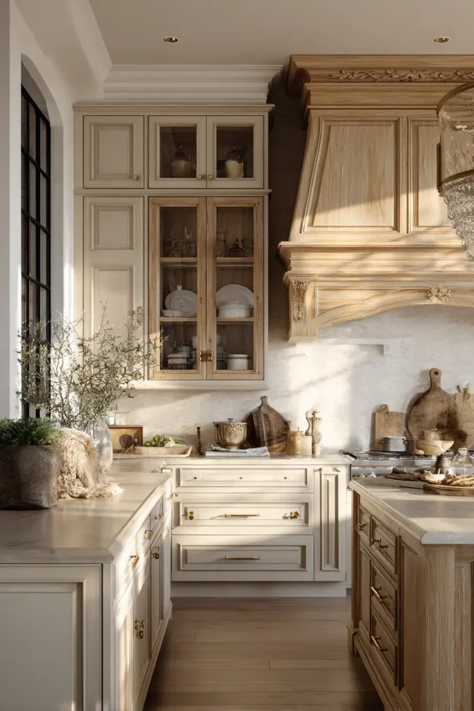 15. Furniture style cabinets make kitchens feel warmer
