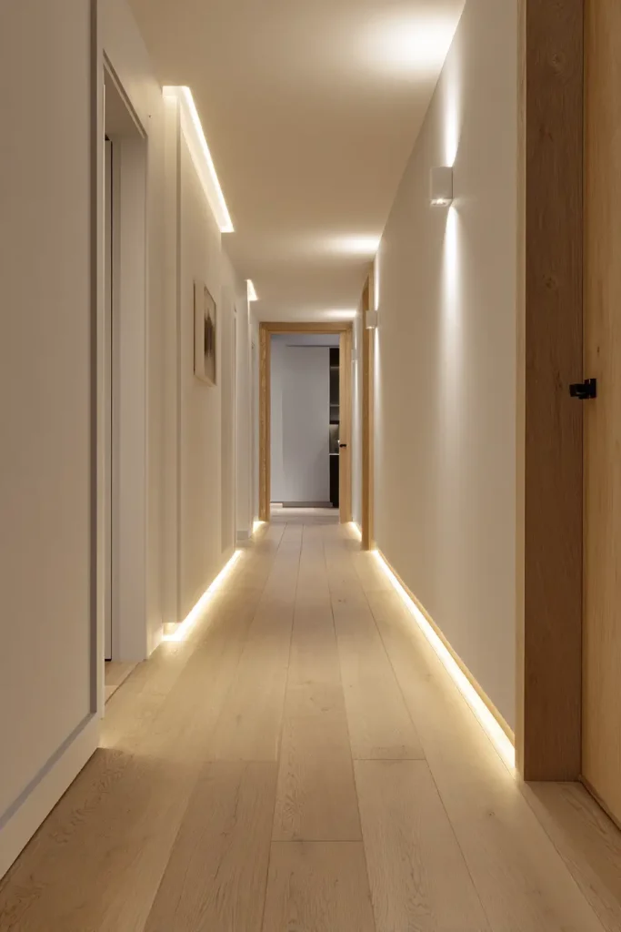 15. Use a Single Runner of LED Strip Lights