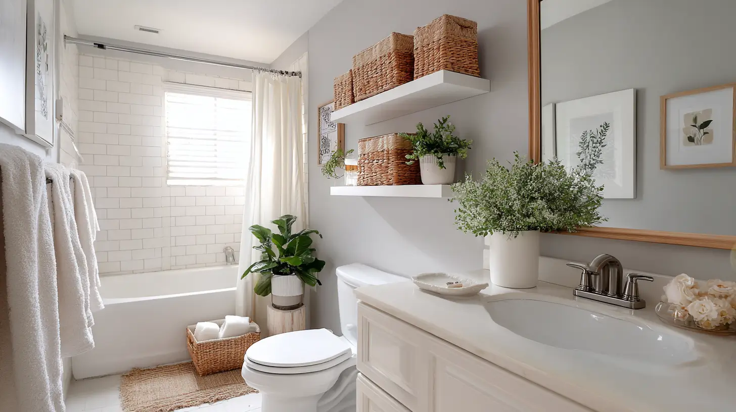 17 Rental Bathroom Storage Ideas (No Wall Damage)