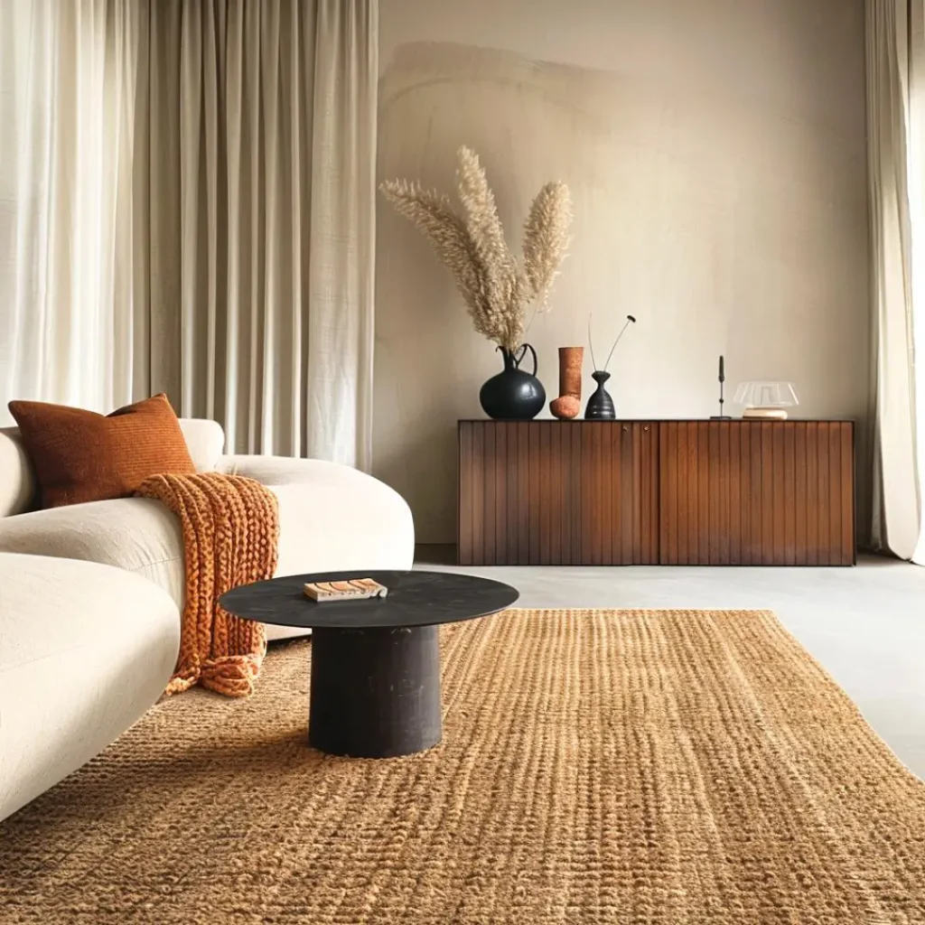 Anchor the Room with a Jute or Sisal Rug