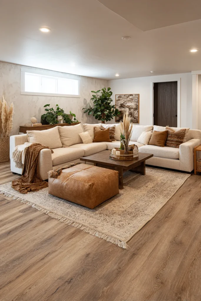 2. Choose Warm, Resilient Flooring That Can Take a Spill